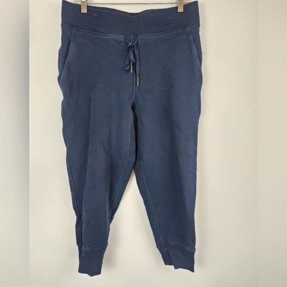 Lululemon Womens Sweatpant Joggers Navy Blue Size 10 Cropped - Picture 1 of 7